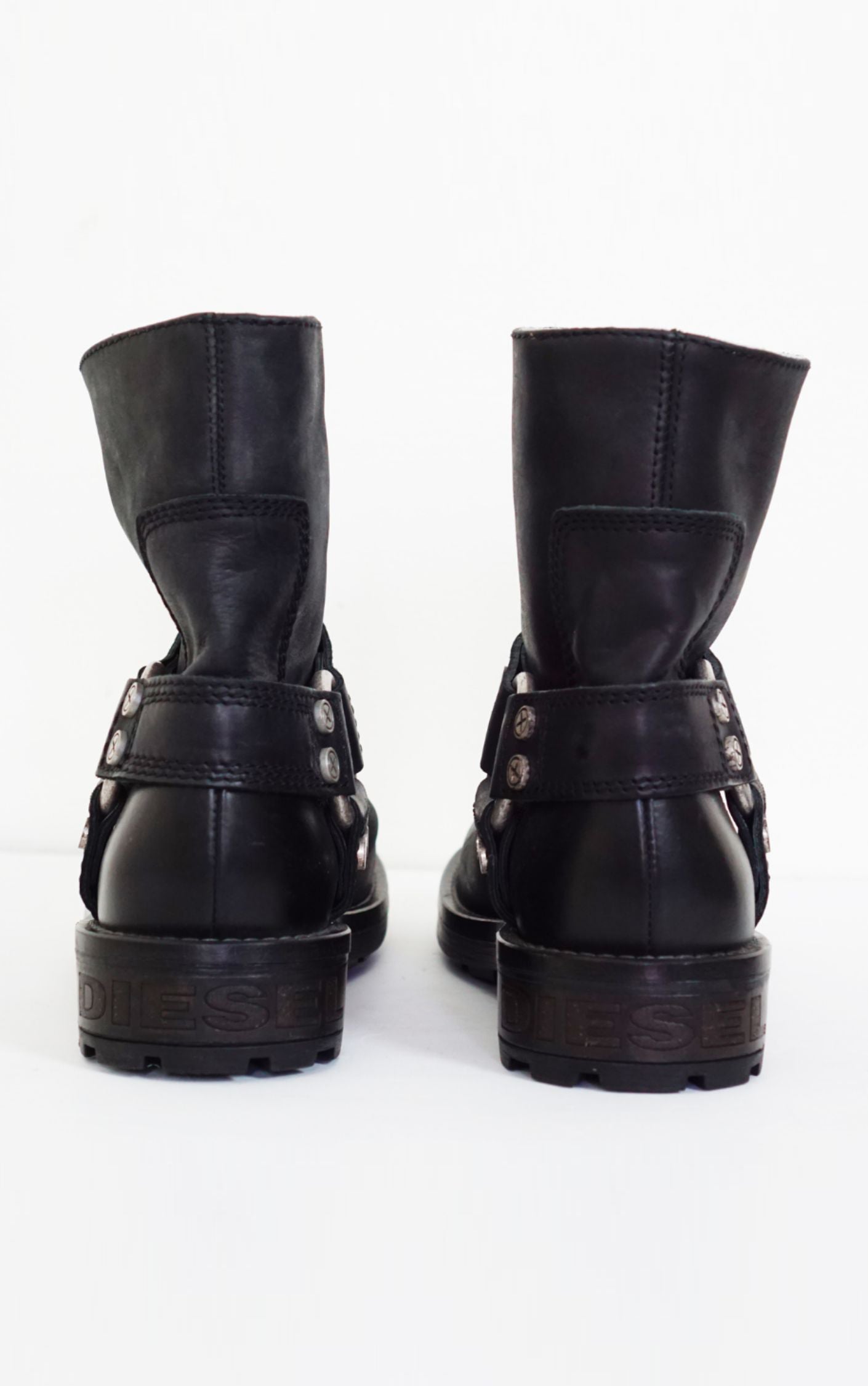 DIESEL Leather Biker Ankle Boots resellum