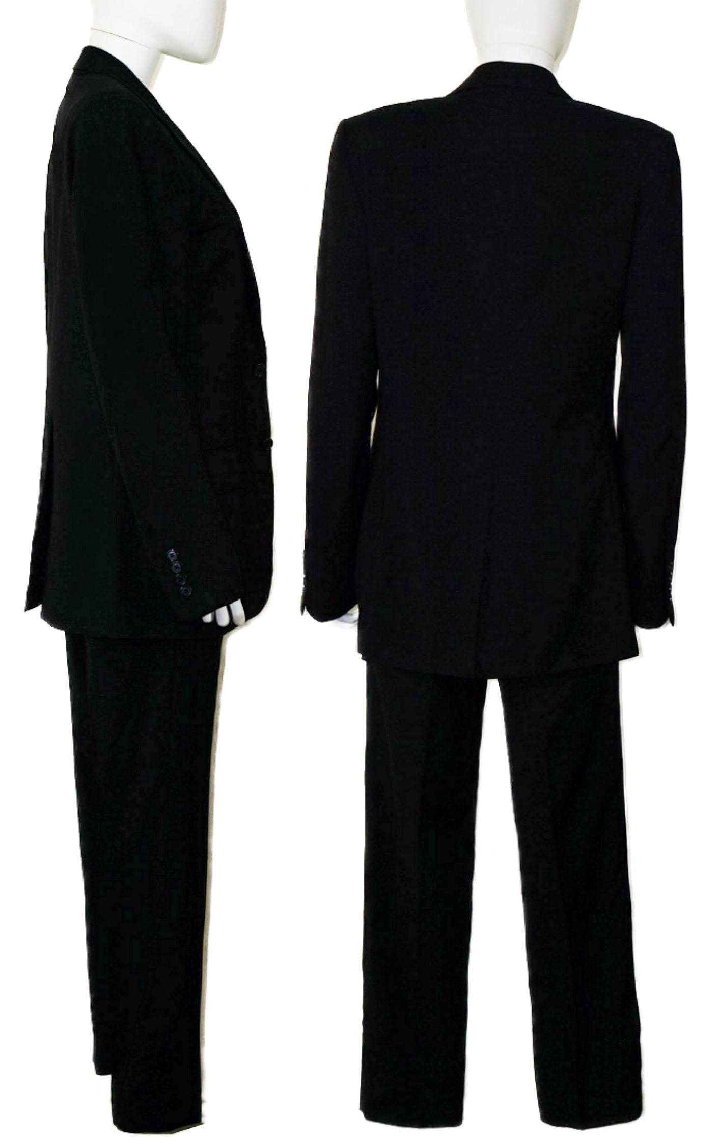 DIOR Homme Wool Men's Black 2-Button Blazer Pants Suit resellum