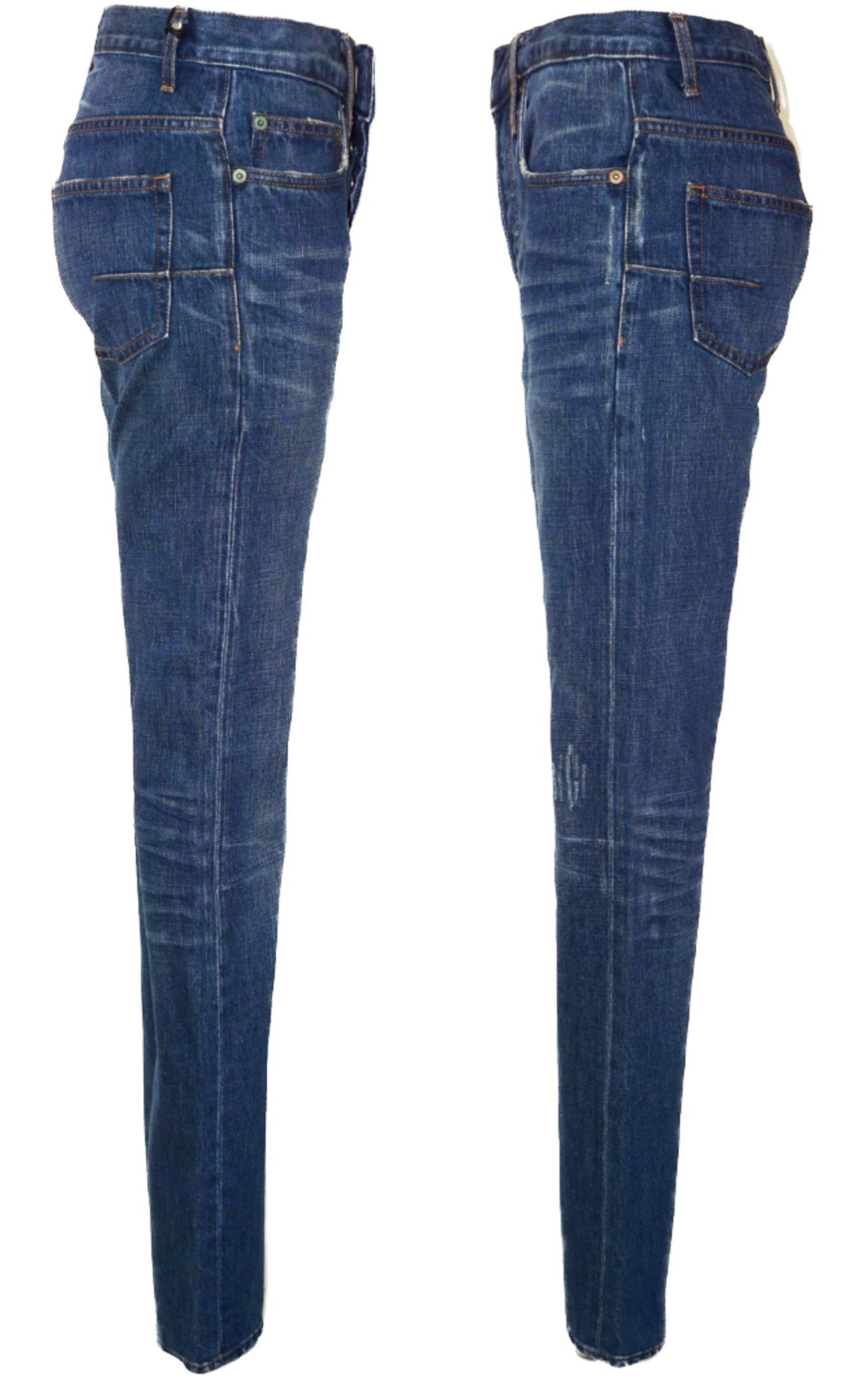 DIOR Women's Medium Rise Blue Selvedge Skinny Jeans resellum