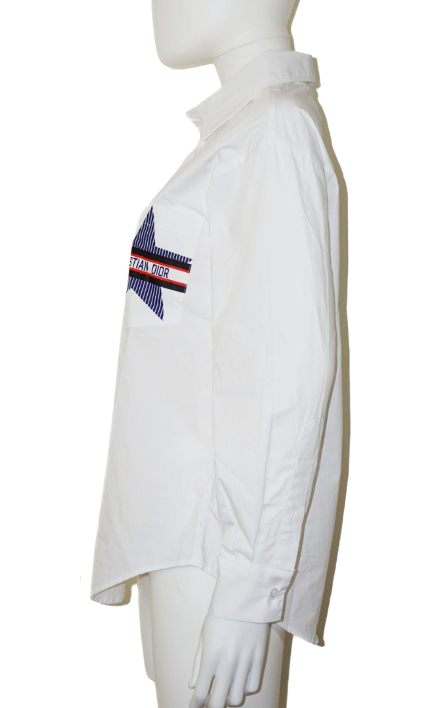 DIOR NWT Star Logo Pocket White Collared Button Down Shirt resellum