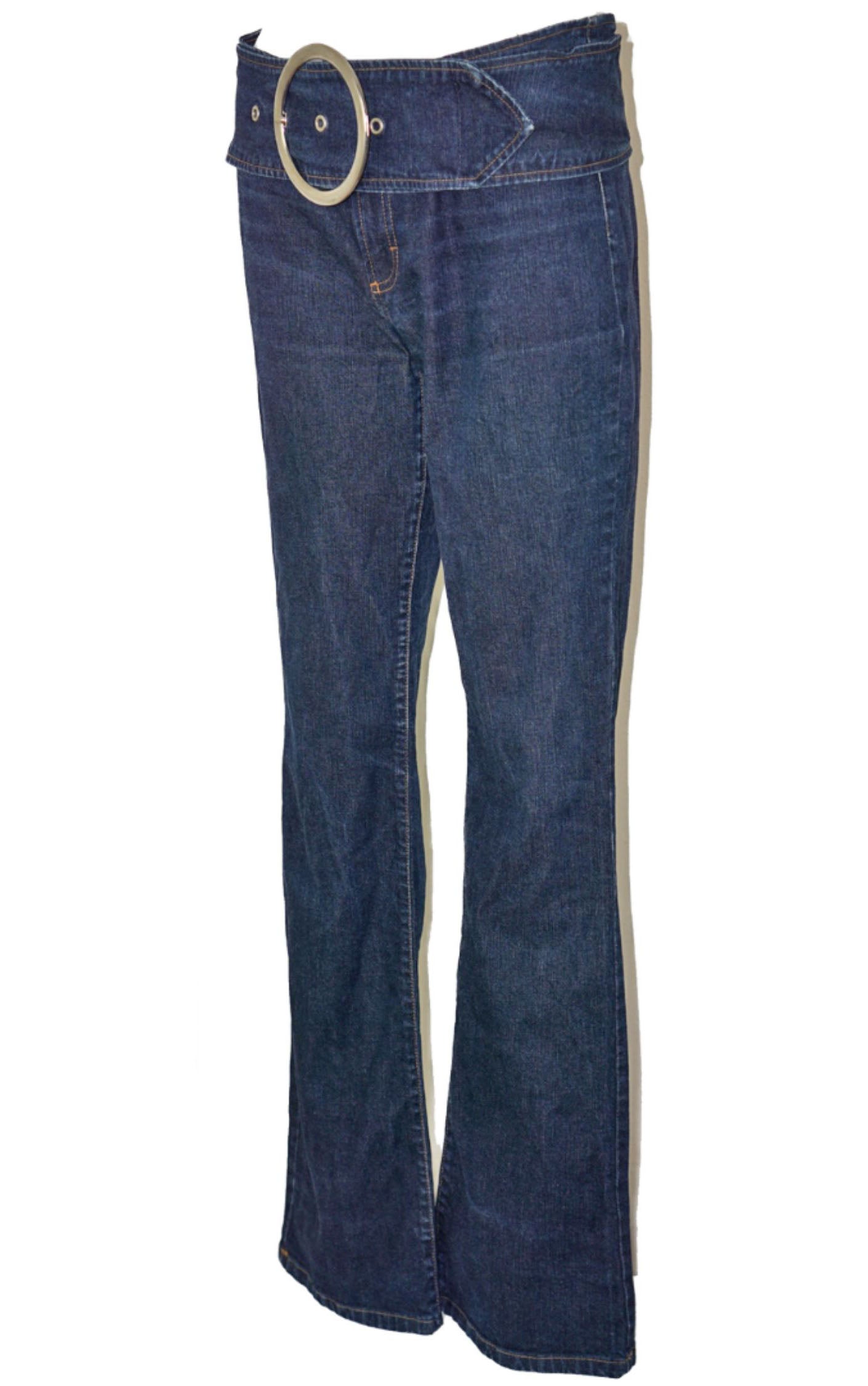 DOLCE & GABBANA Y2K Belted Flared Jeans resellum