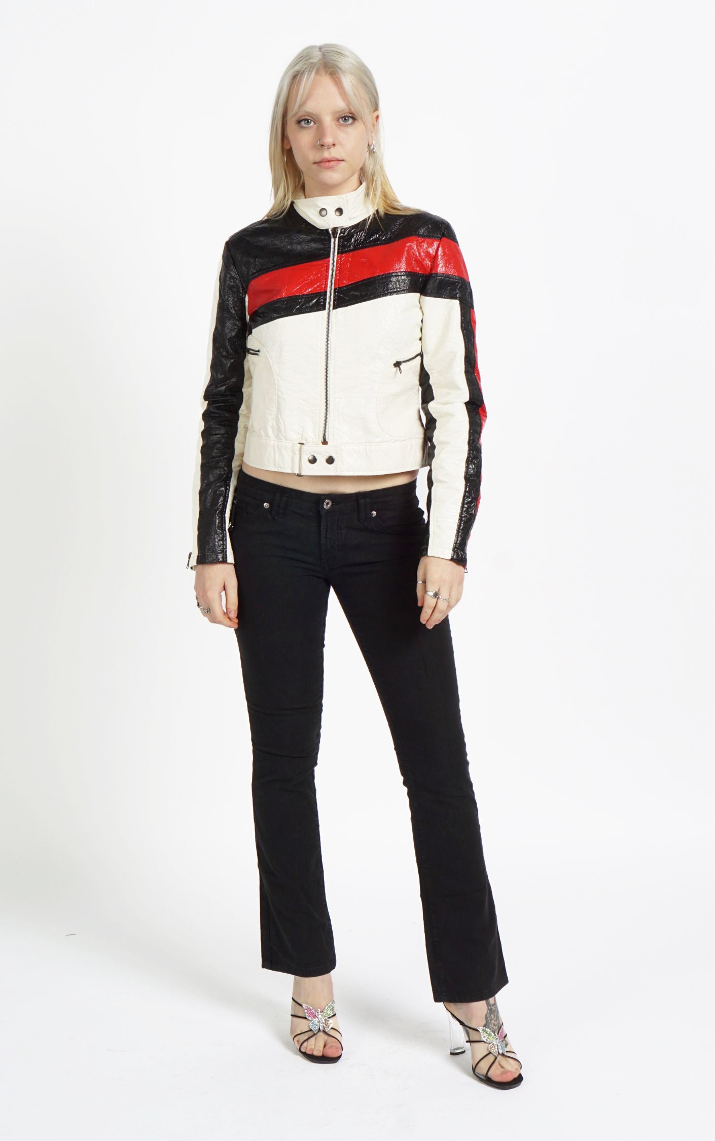 DOLCE & GABBANA Y2K Logo Black Low Rise Slim Fit Jeans resellum