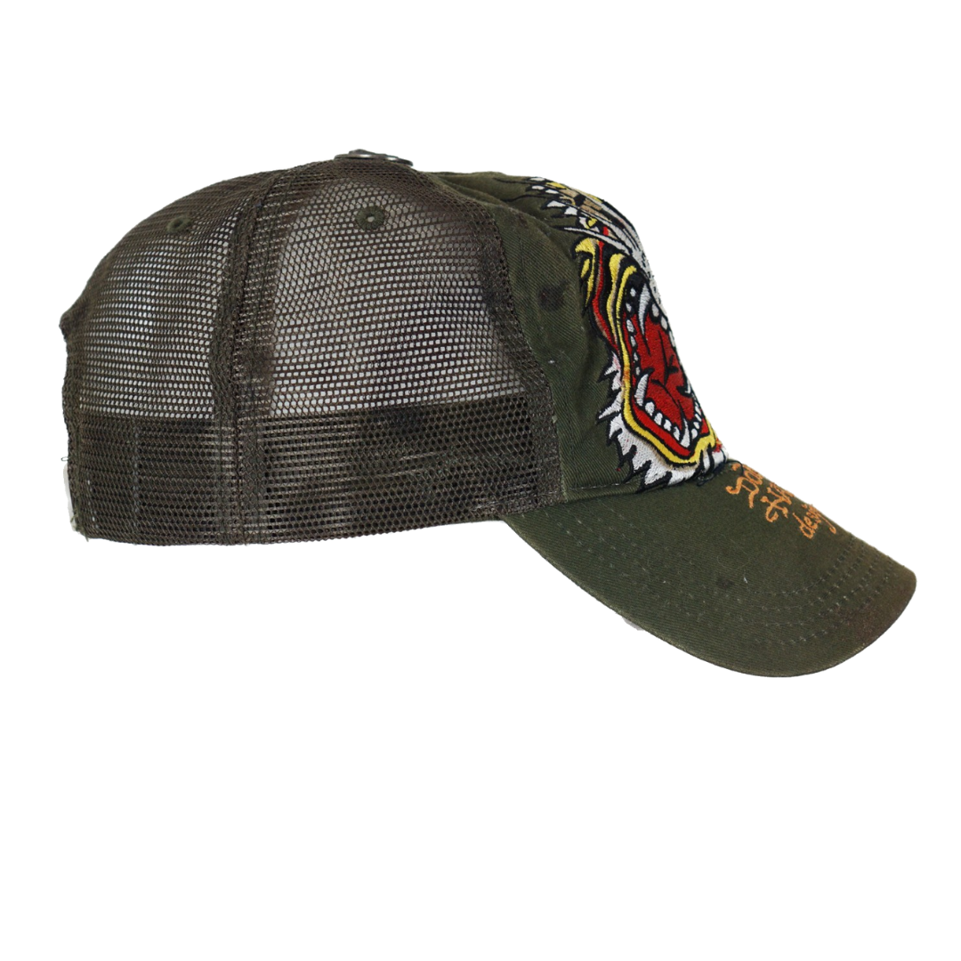 ED HARDY Logo Tiger Embroidered Cap