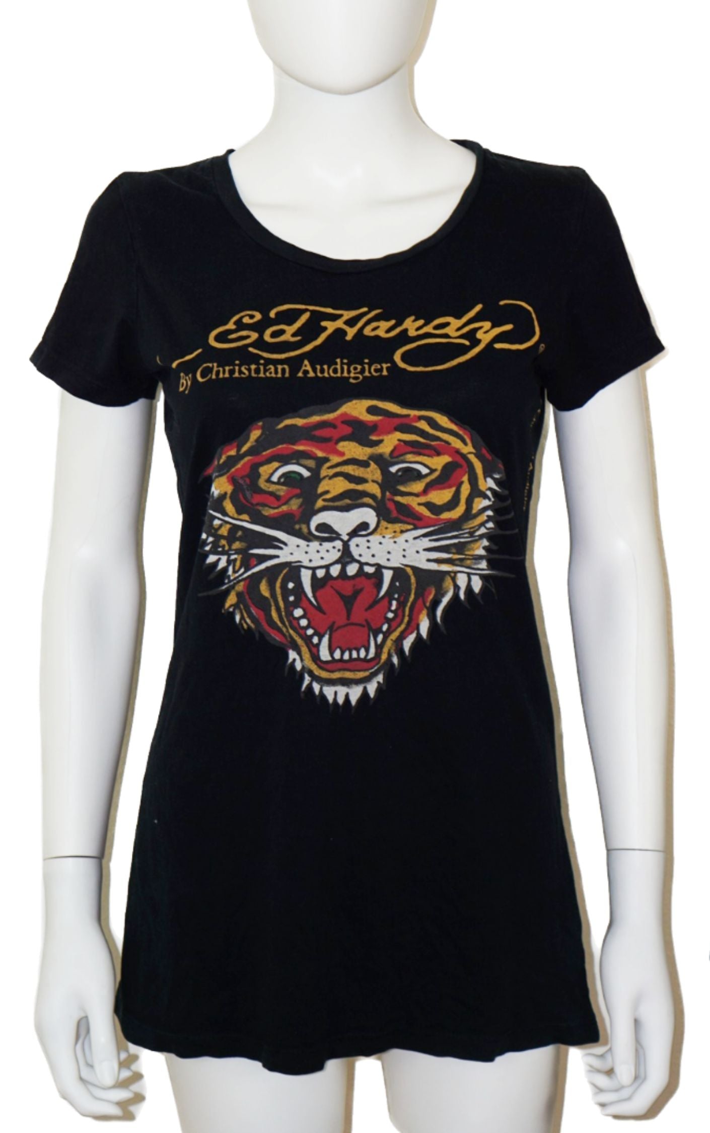 ED HARDY Tiger Graphic Printed T-Shirt Tee resellum