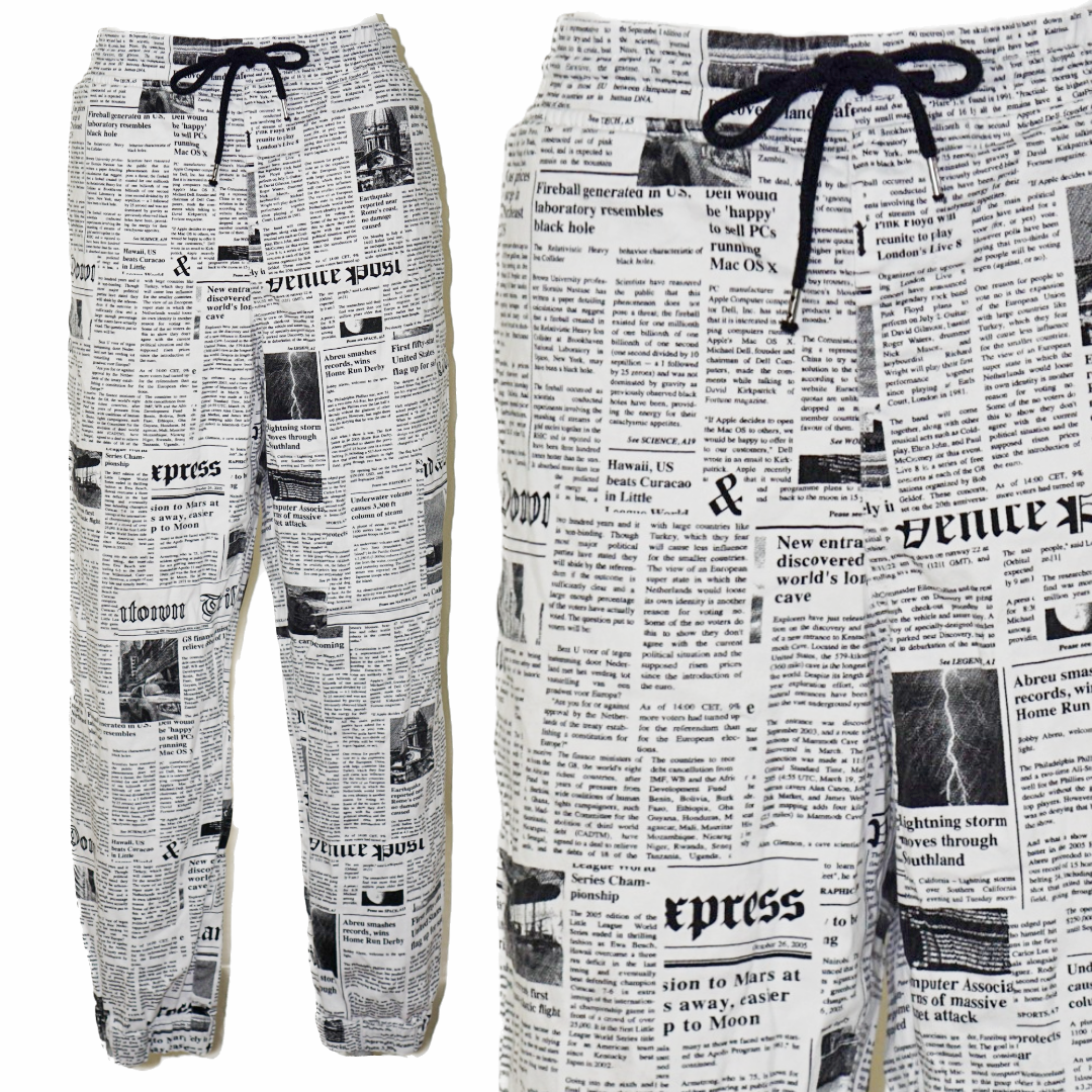 ELWOOD Newspaper Magazine Print Sweatpants