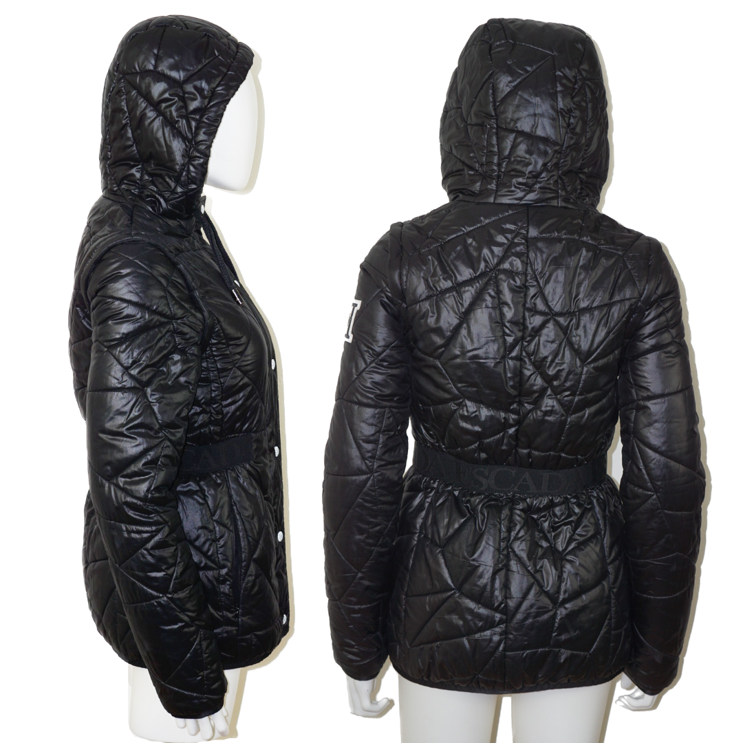 ESCADA Hooded Black Belted Puffer Jacket