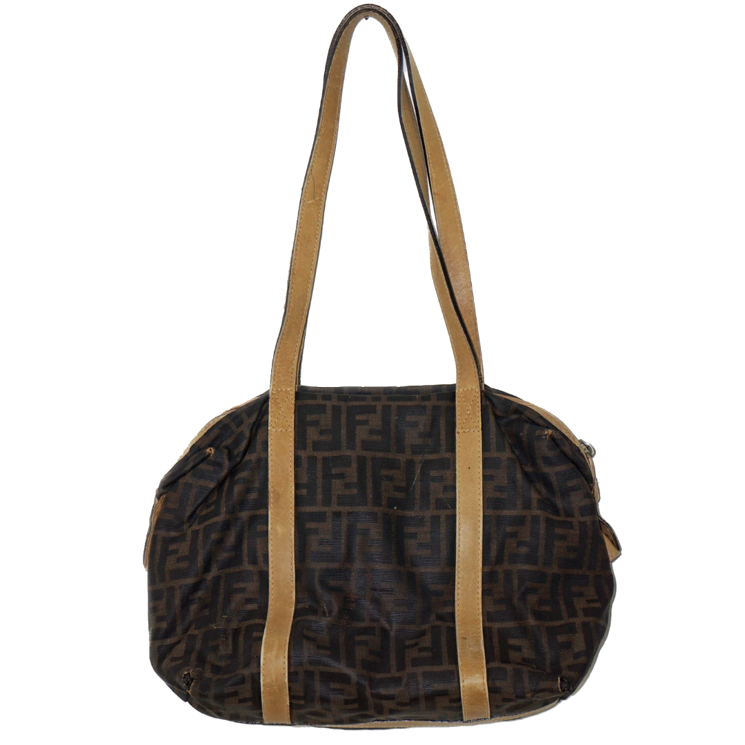 FENDI Brown Monogram Shoulder Bag