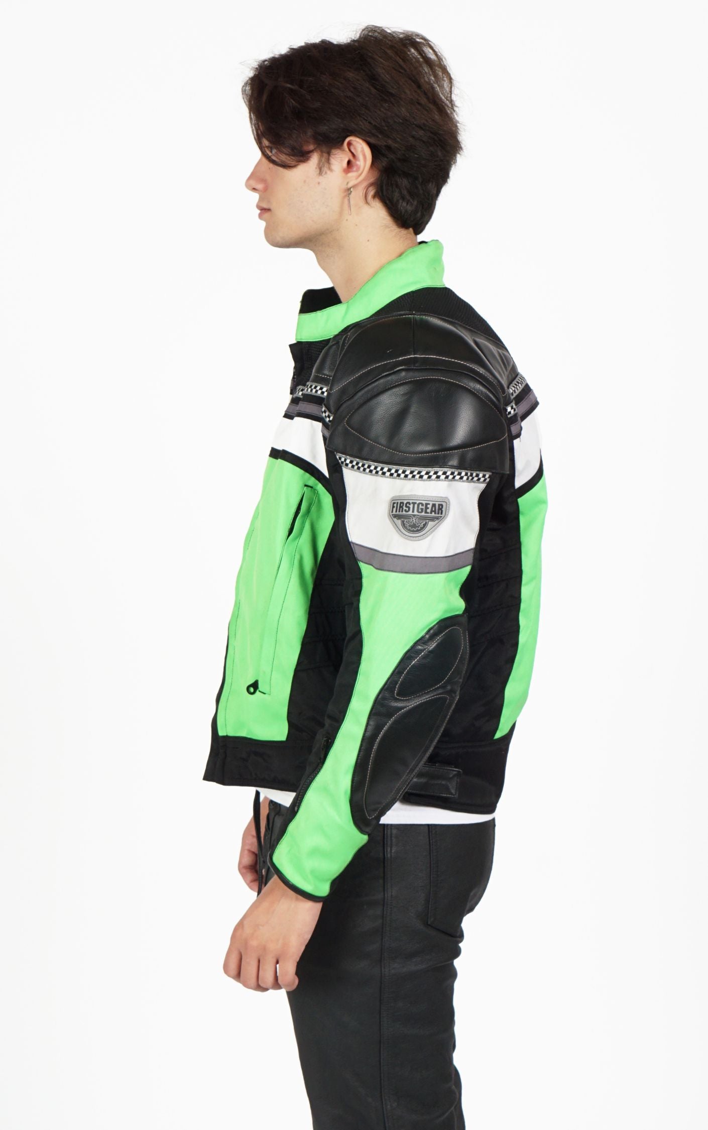 FIRSTGEAR Neon Motorcycle Racing Biker Jacket resellum