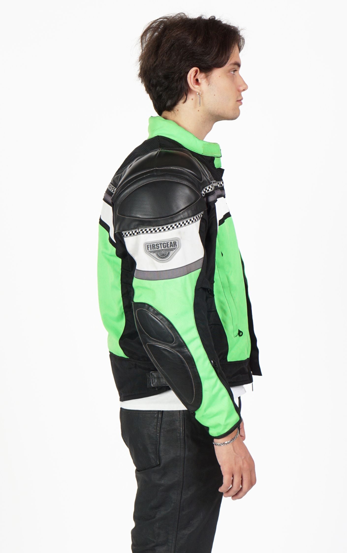 FIRSTGEAR Neon Motorcycle Racing Biker Jacket resellum