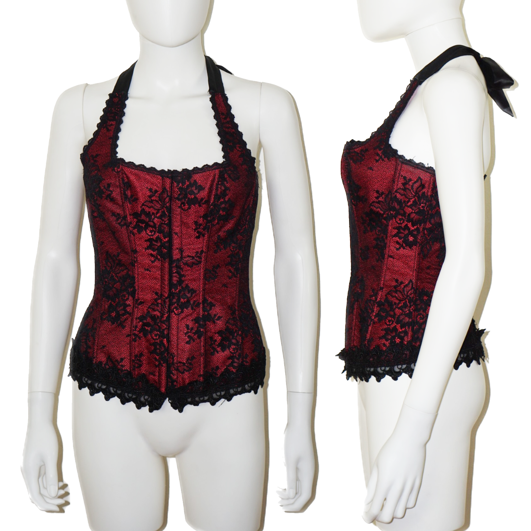 FREDERICK'S OF HOLLYWOOD Red Lace Corset