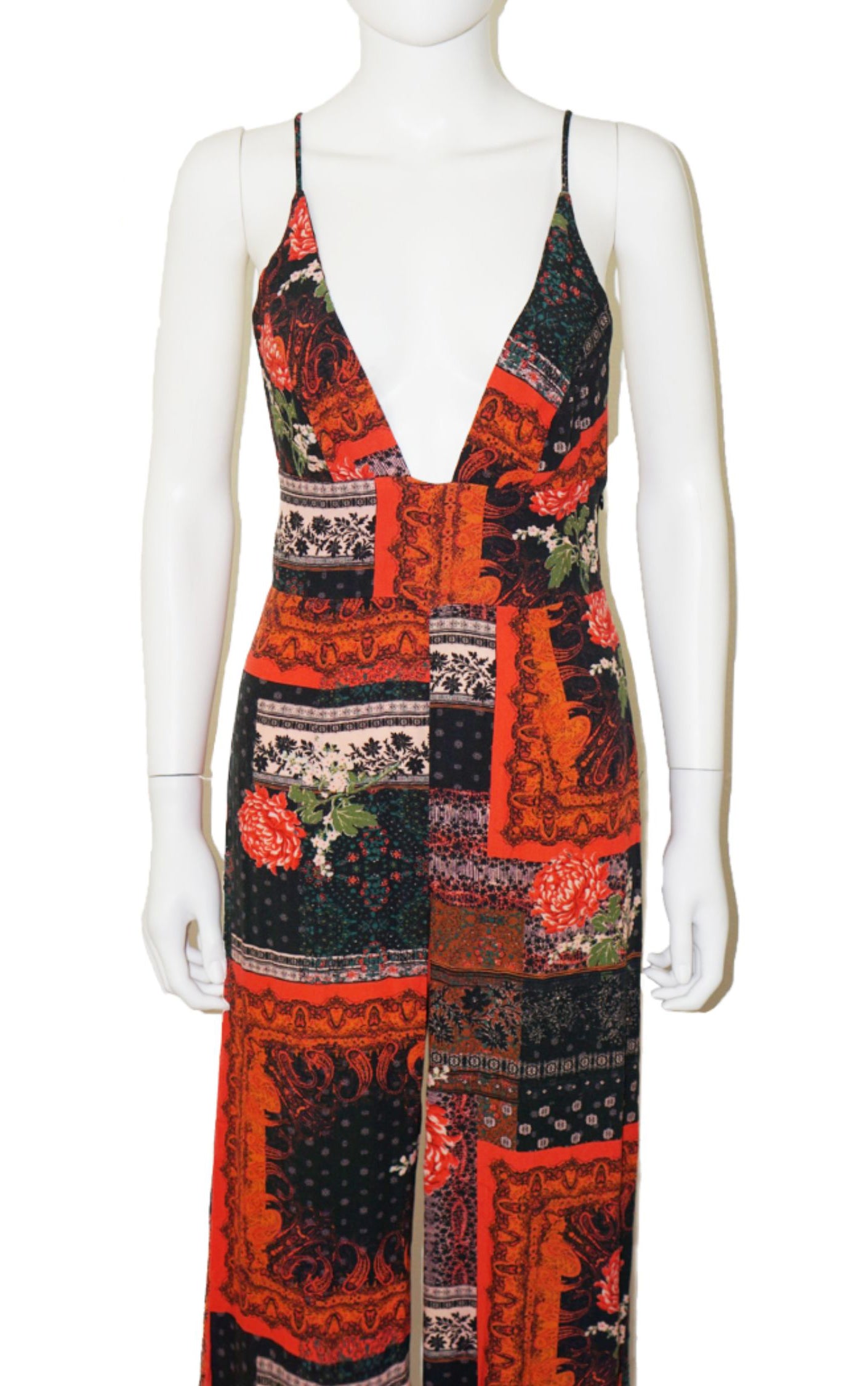 FREE PEOPLE Margarita Patchwork Jumpsuit resellum