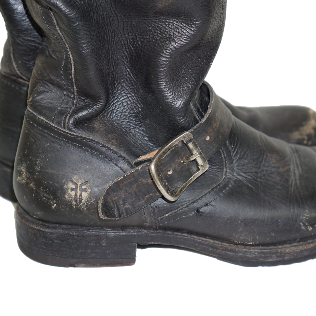 FRYE Veronica Slouch 77619 Black Leather Boots