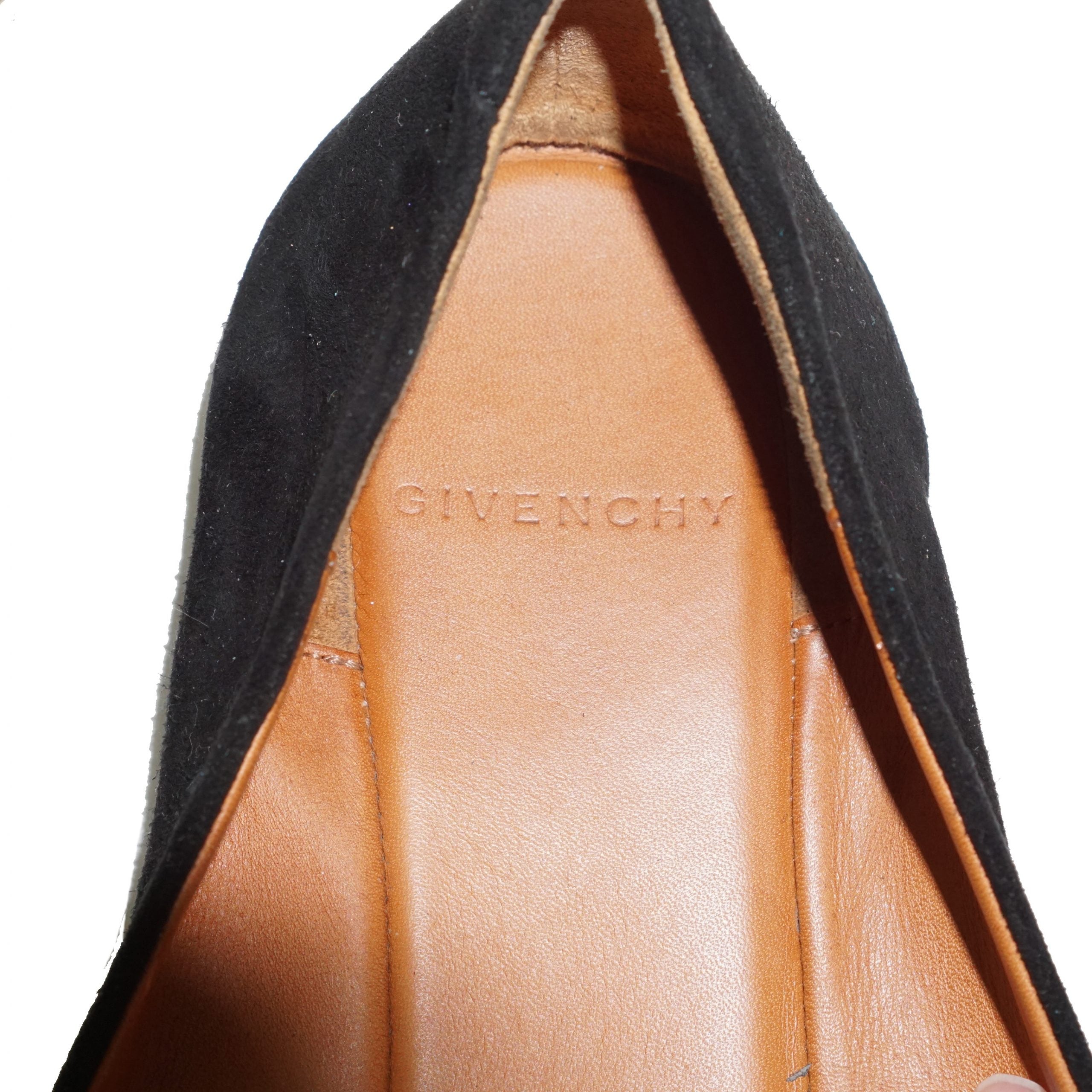 GIVENCHY Gold Hardware Suede Flats Shoes by Click On Trend