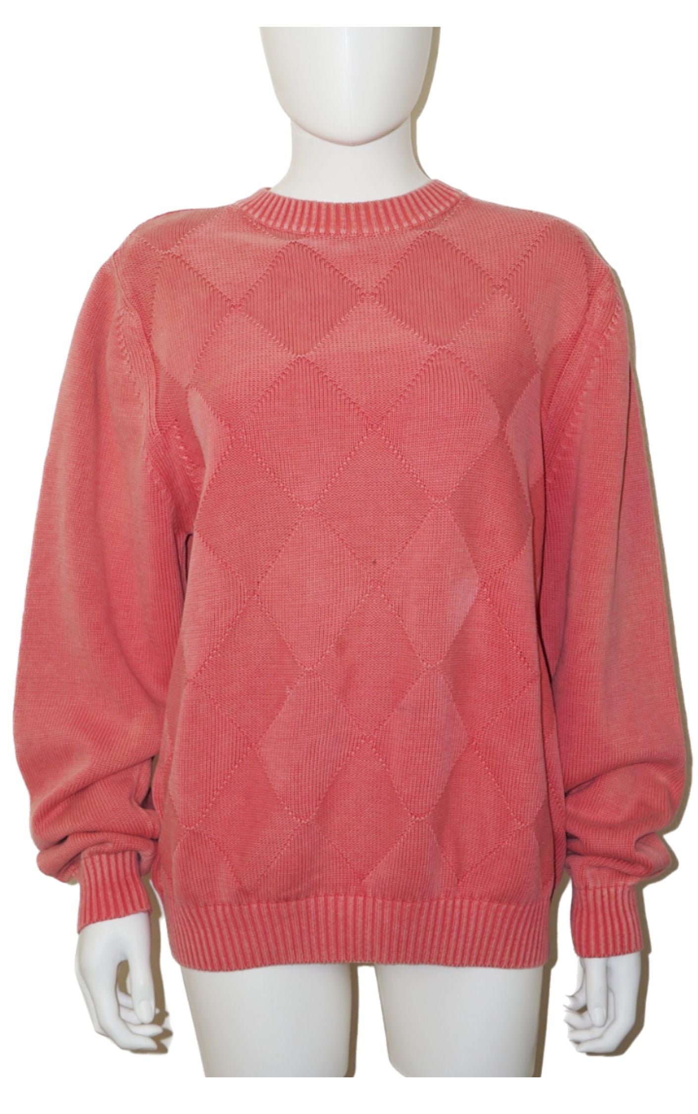 GIVENCHY Pink Rhombus Knit Crewneck Sweater resellum