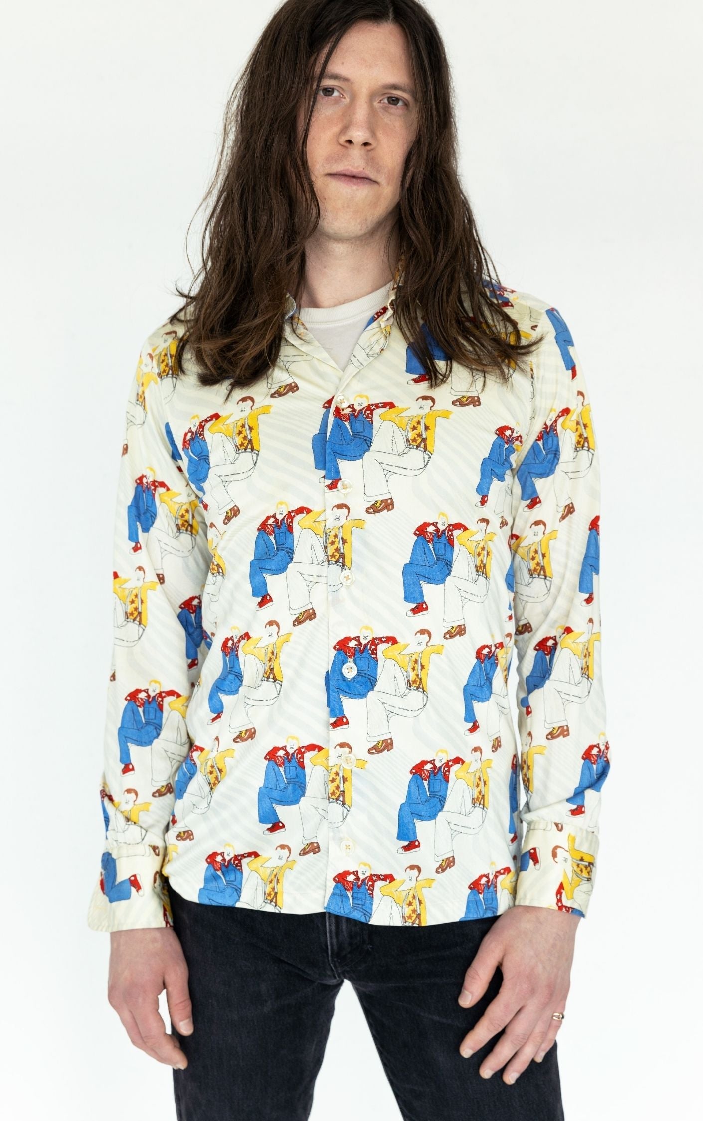 GIVENCHY Vintage Graphic Collared Button Down Shirt RESELLUM