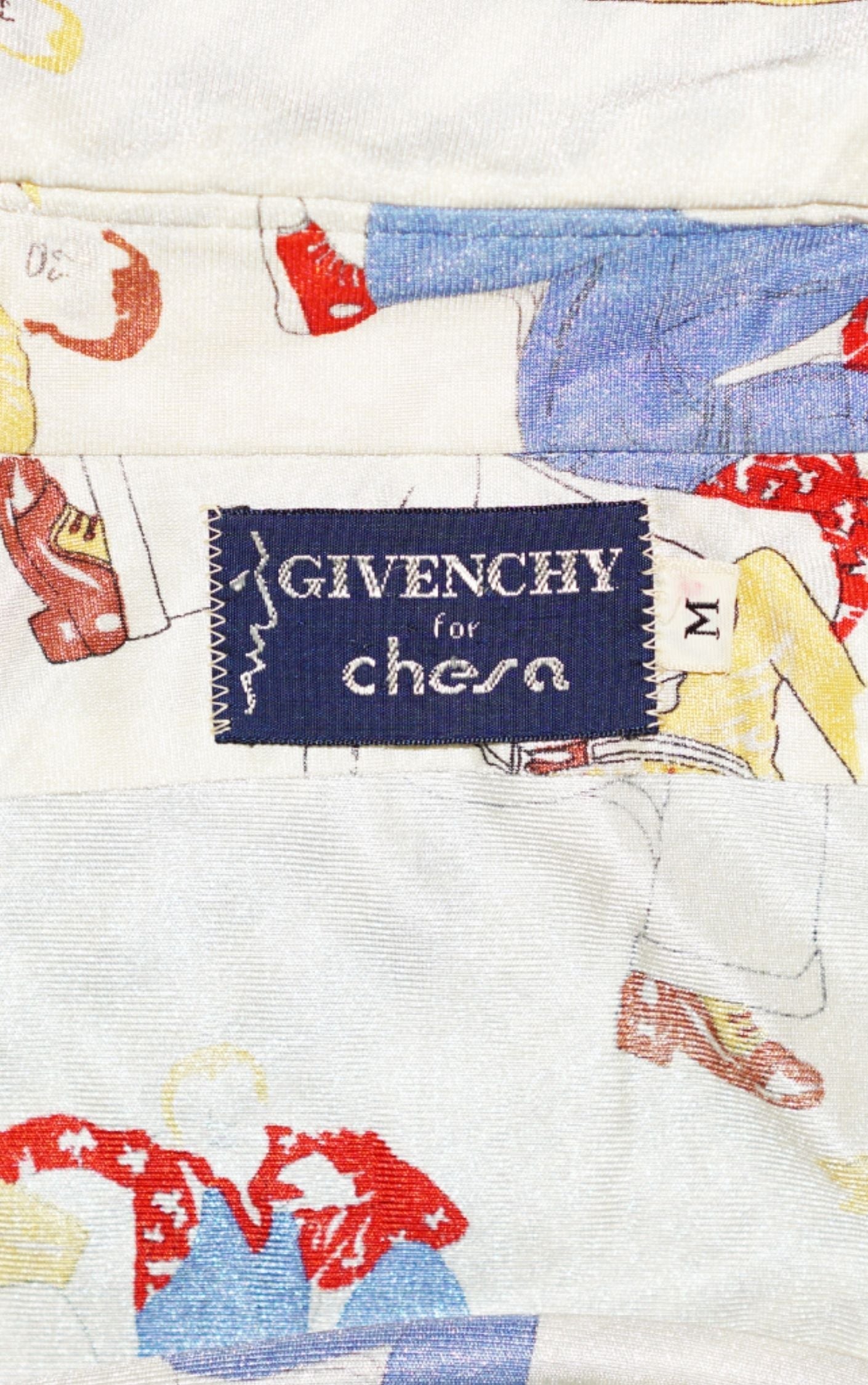 GIVENCHY Vintage Graphic Collared Button Down Shirt RESELLUM