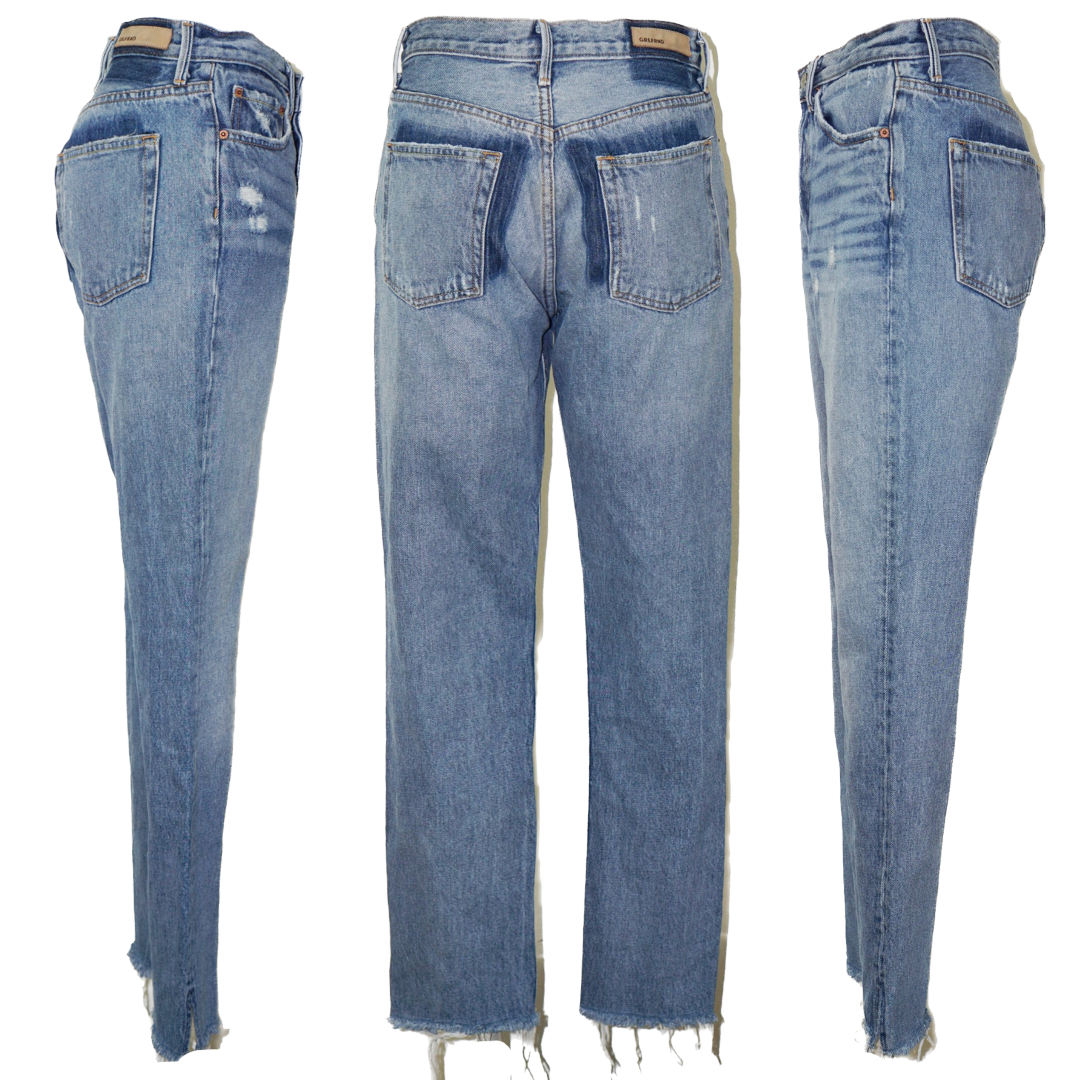 GRLFRND Karolina High Rise Straight Jeans
