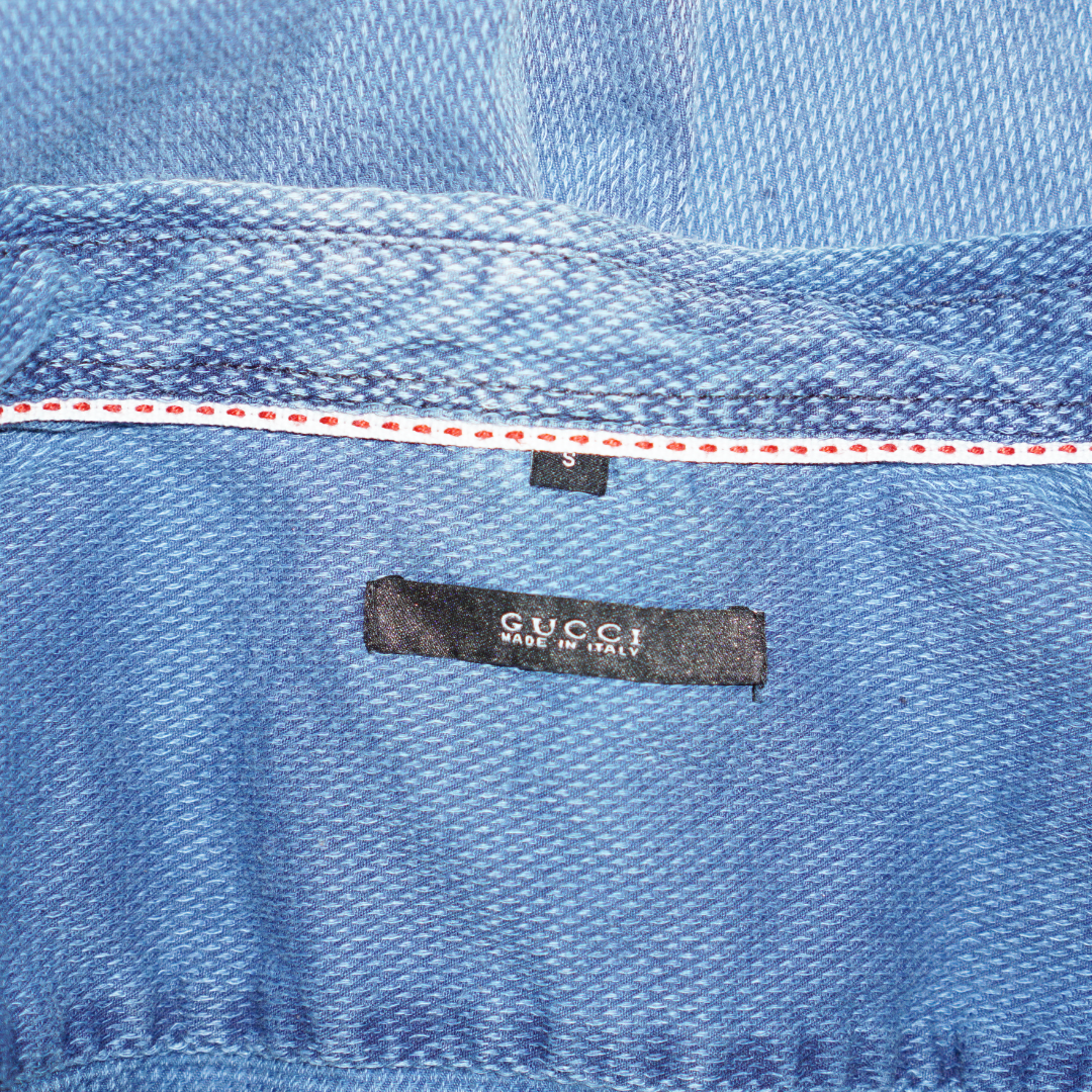 GUCCI Logo Jeans Style Button Collared Shirt