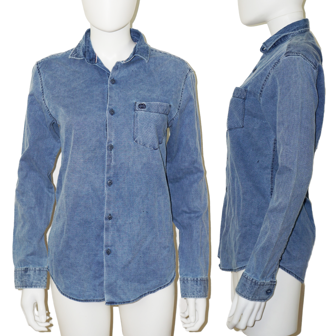 GUCCI Logo Jeans Style Button Collared Shirt