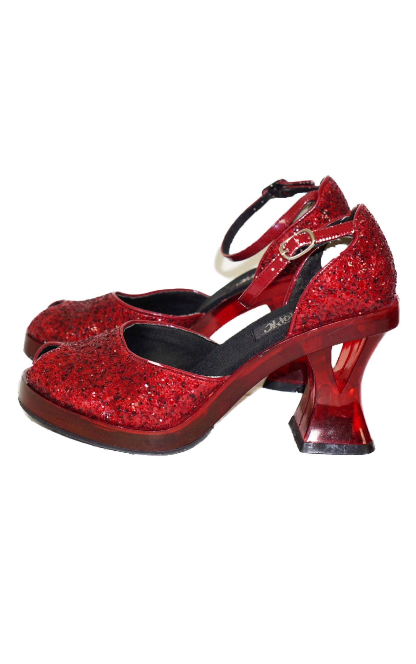 HOT TOPIC Red Sequin Mary Jane Sandals resellum