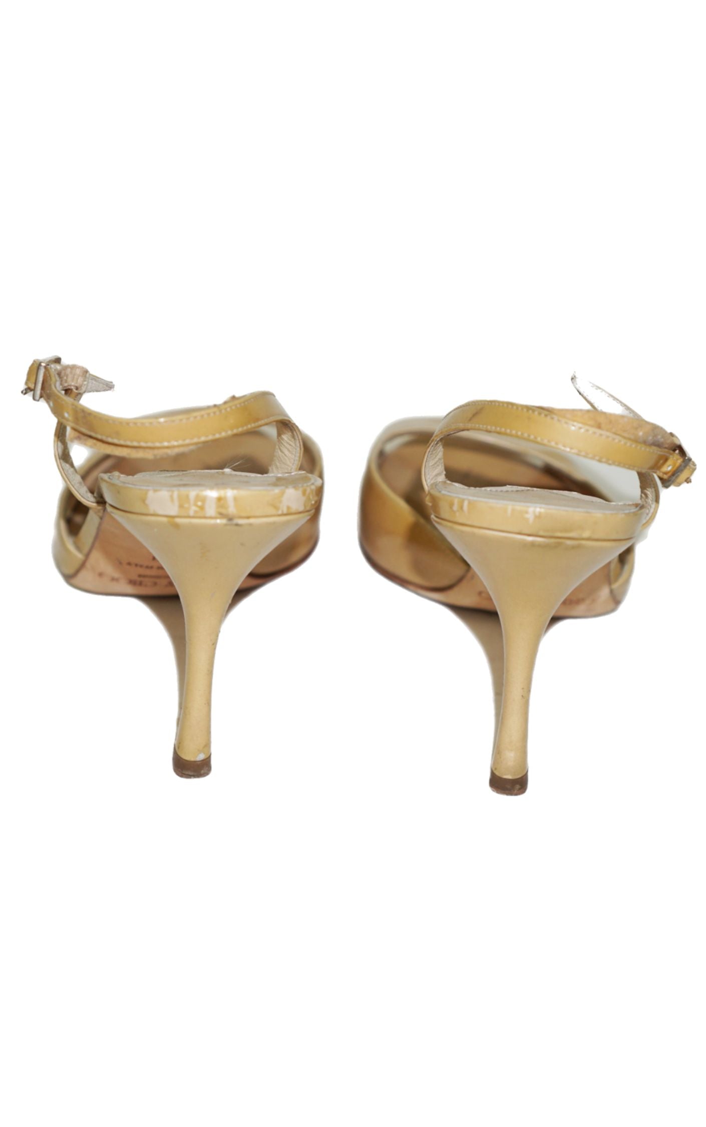 JIMMY CHOO Beige Patent Leather Sandals resellum
