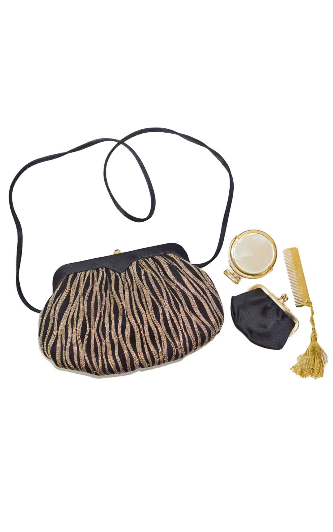 JUDITH HEIBEL Custom Gold Threads Shoulder Bag resellum