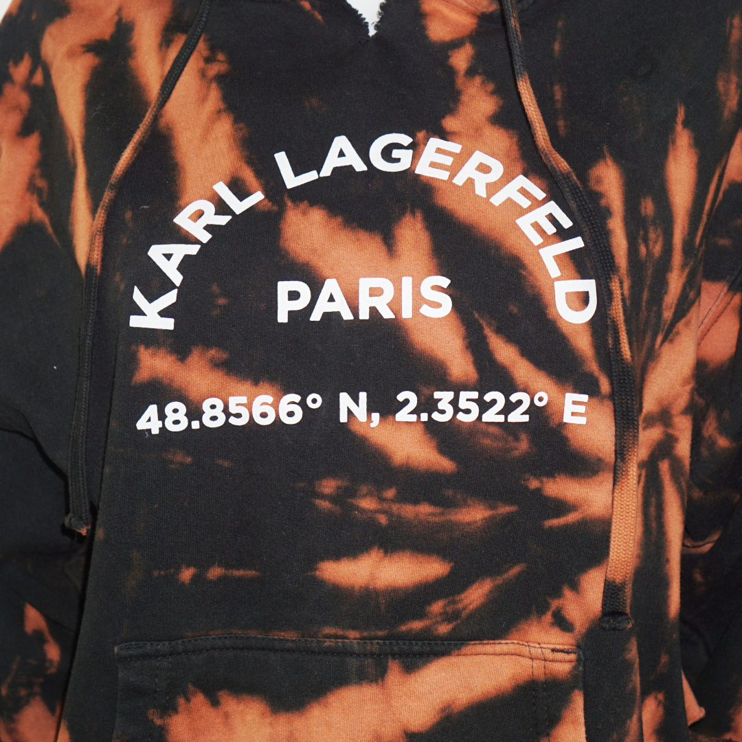 KARL LAGERFELD Paris Logo Tie Dye Hoodie