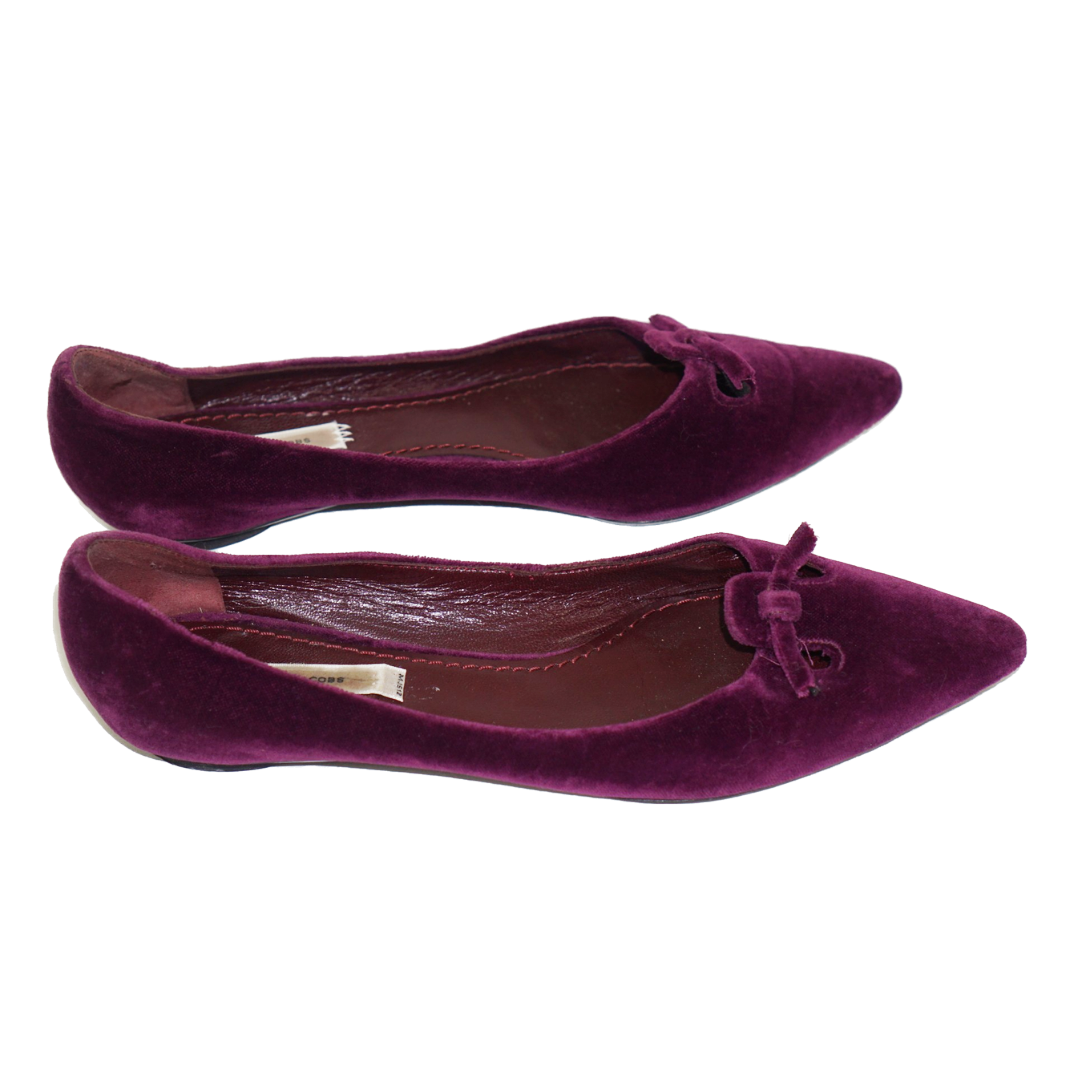 MARC JACOBS Vintage Purple Velvet Flats