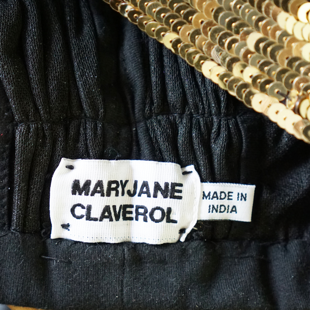 MARY JANE CLAVEROL Gold Sequin Turban