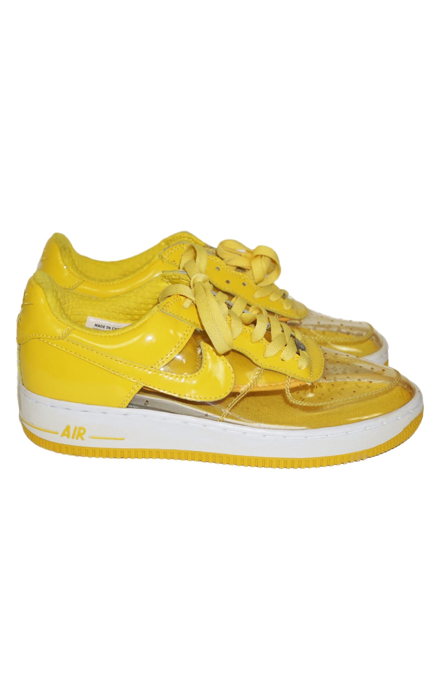 NIKE AF 1 Invisible Clear Transparent Yellow Sneakers resellum