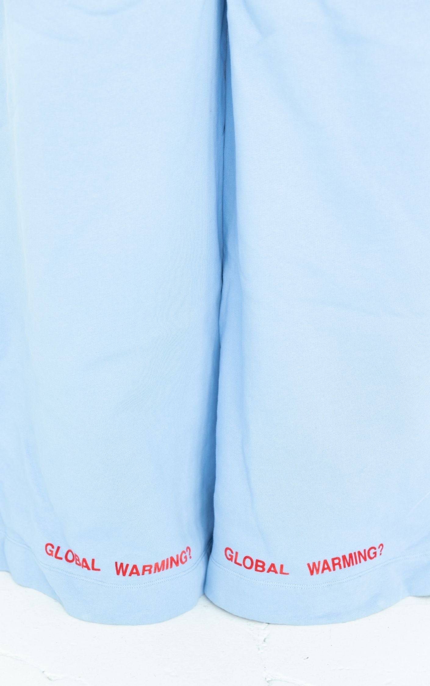 OFF-WHITE Logo Blue Wide Leg High Rise Pants RESELLUM