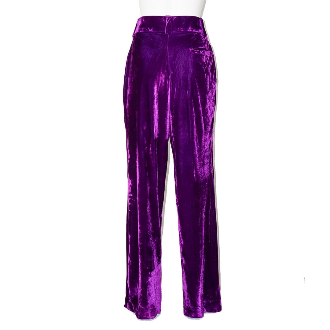 ORANGE CULTURE Purple Velvet Pant Suit