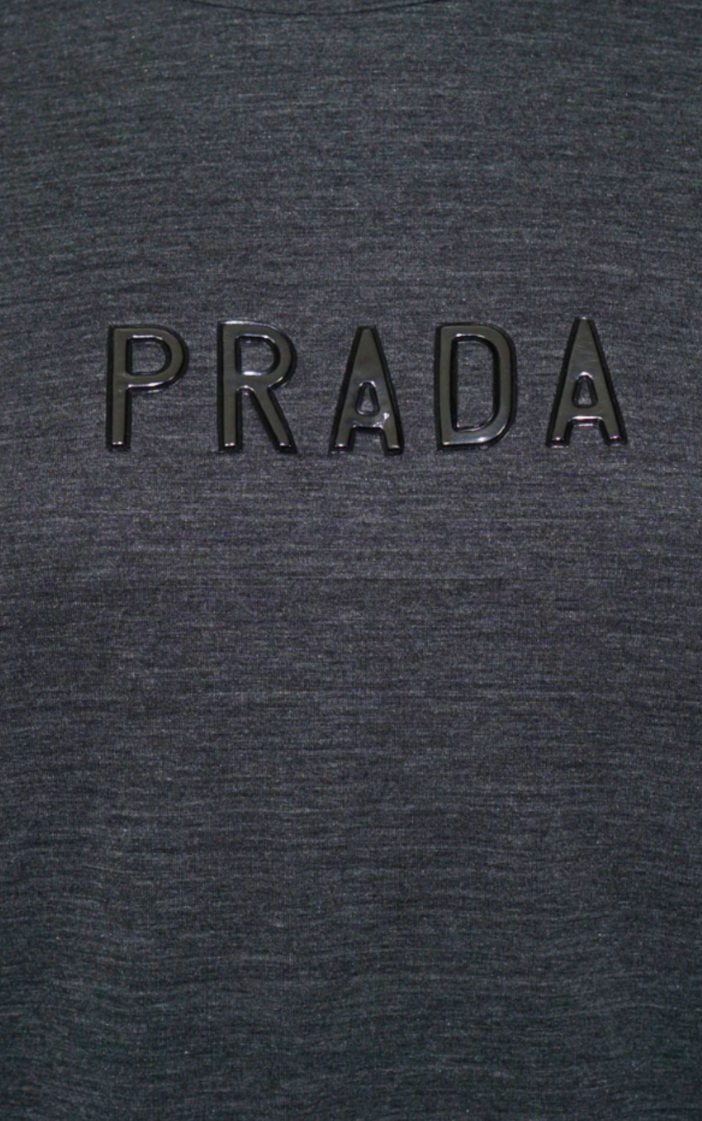 PRADA Logo Casual Gray Long Sleeve T-Shirt resellum
