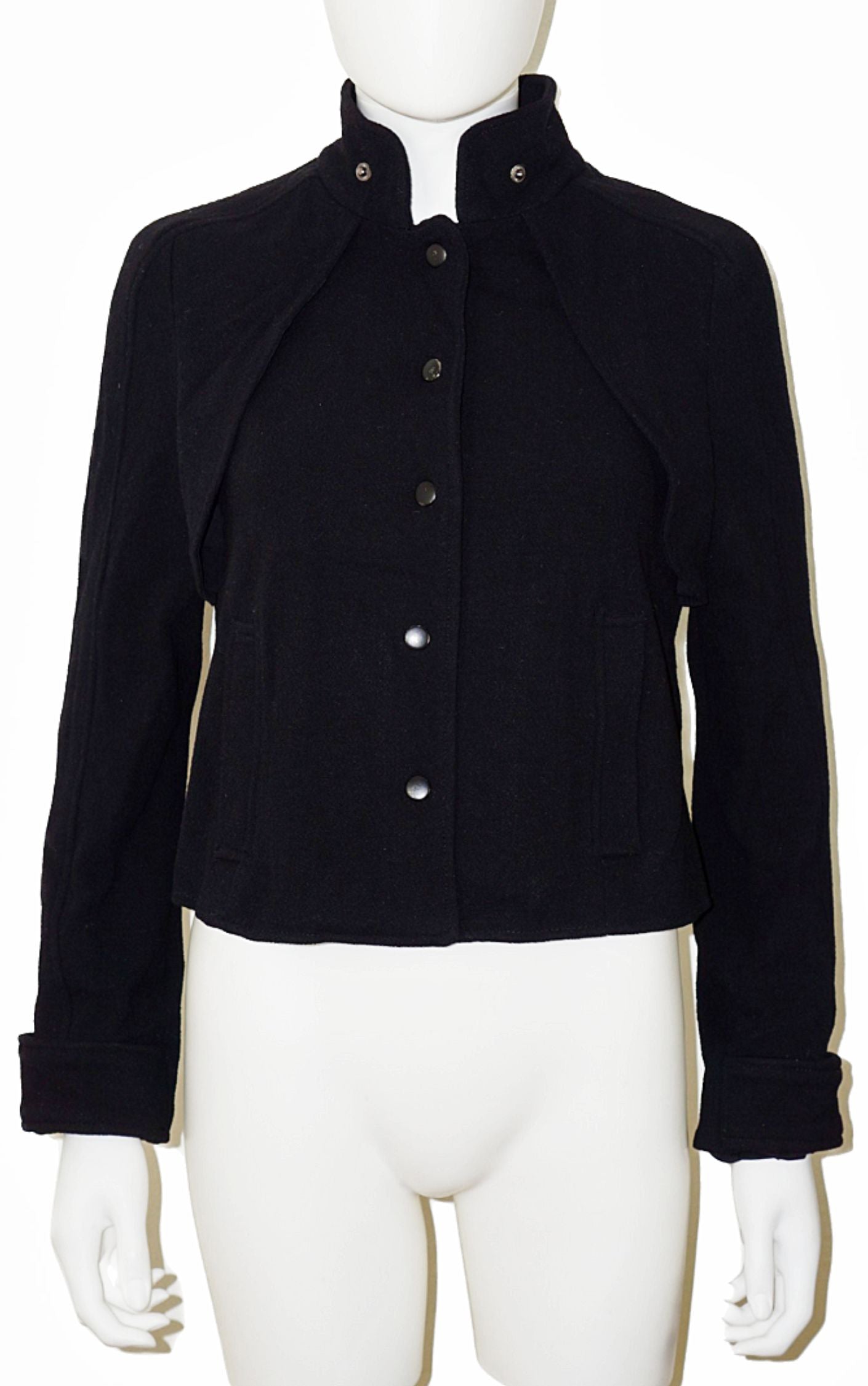 PROENZA SCHOULER Black Stand Collar Tailored Jacket resellum