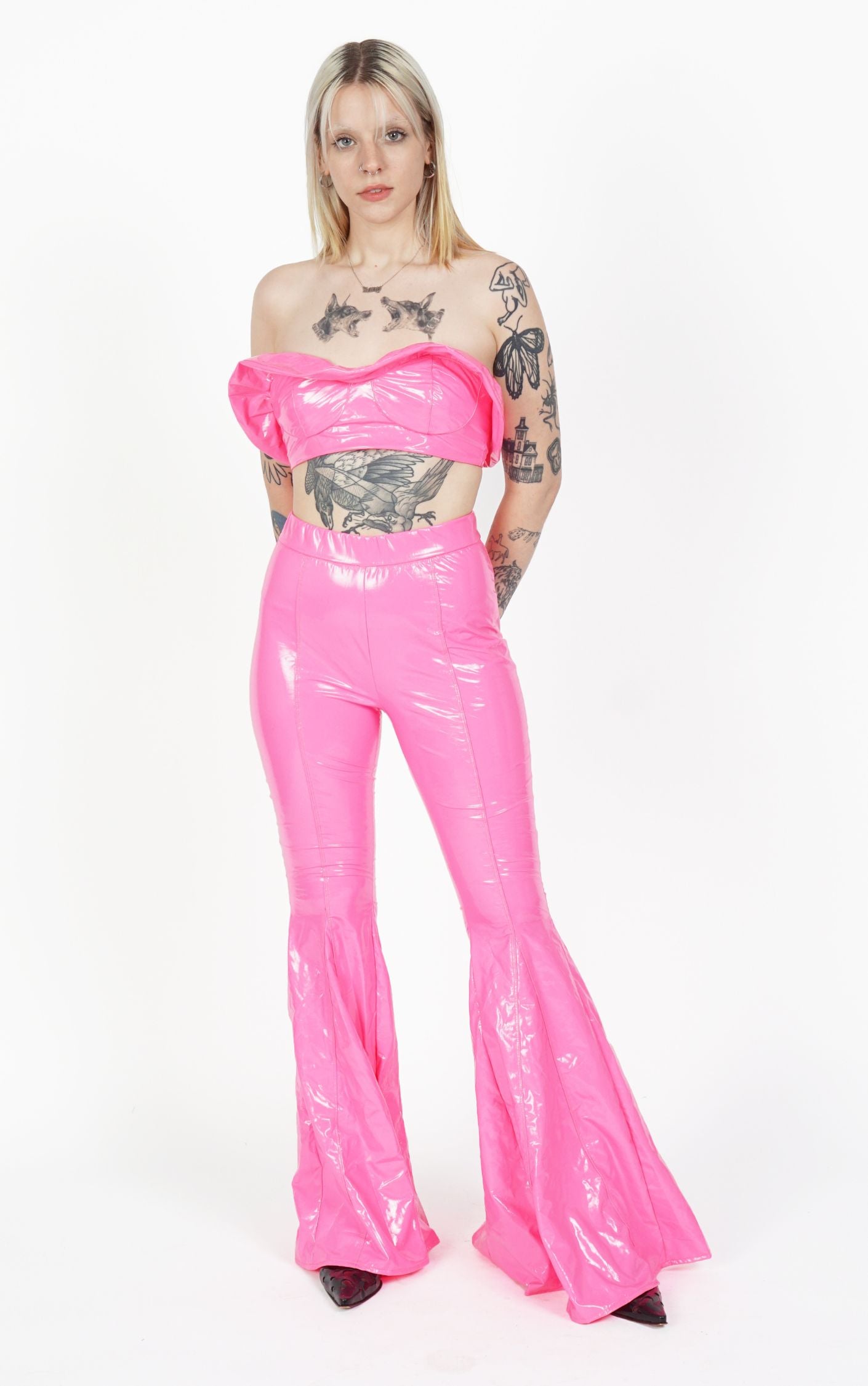 Y2K Malibu Barbie Party Pink Halloween Costume Pants Set resellum