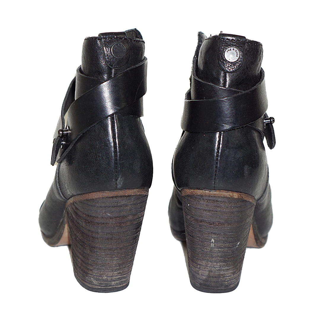 RAG & BONE Black Leather Ankle Boots