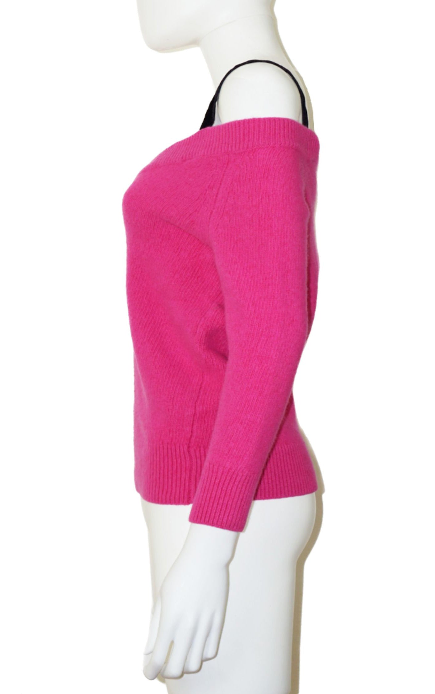 RED VALENTINO Pink Ribbons Straps Angora Sweater resellum