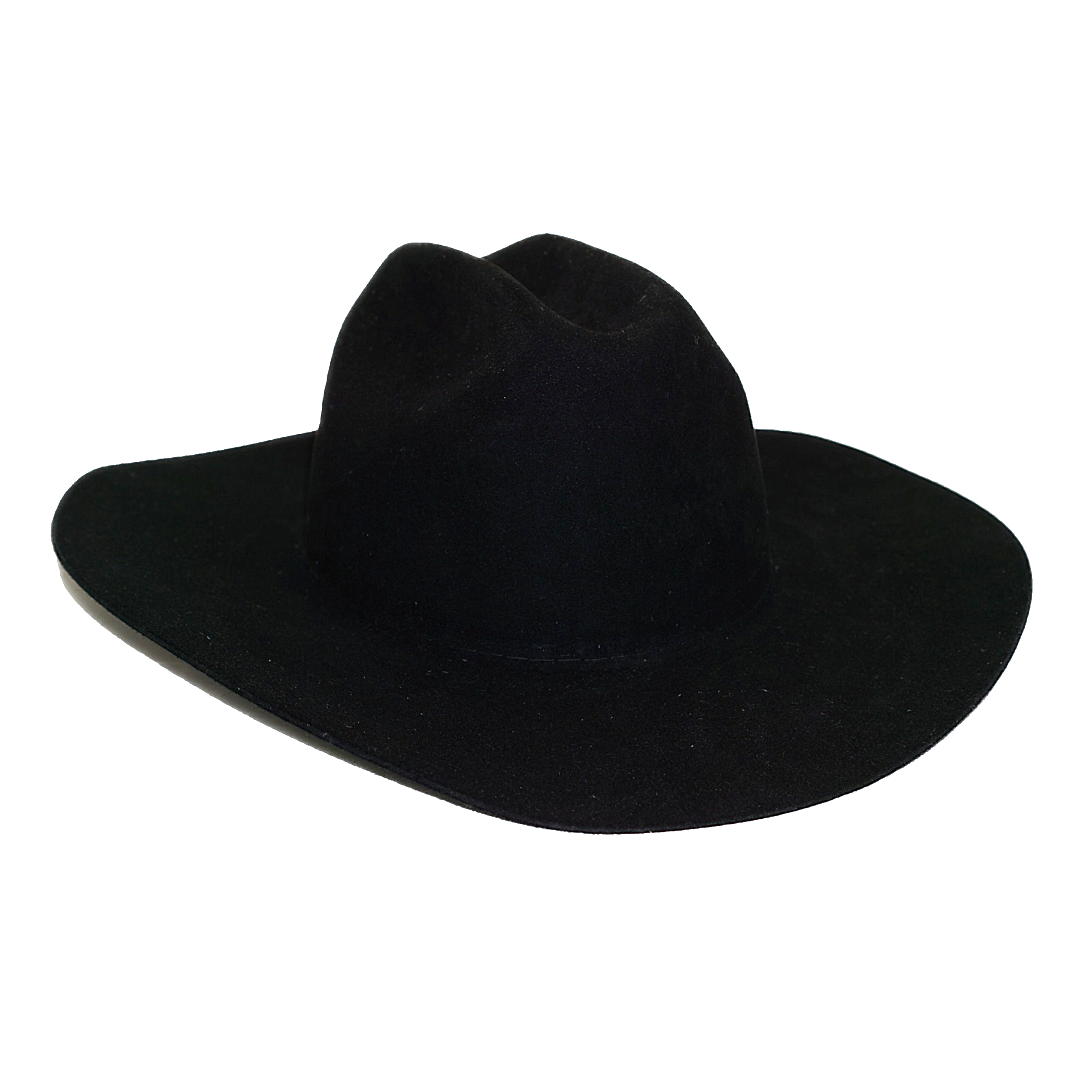 RESISTOL Vintage Black Cowboy Felt Fedora Hat