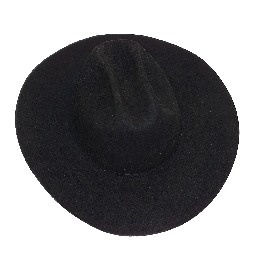 RESISTOL Vintage Black Cowboy Felt Fedora Hat