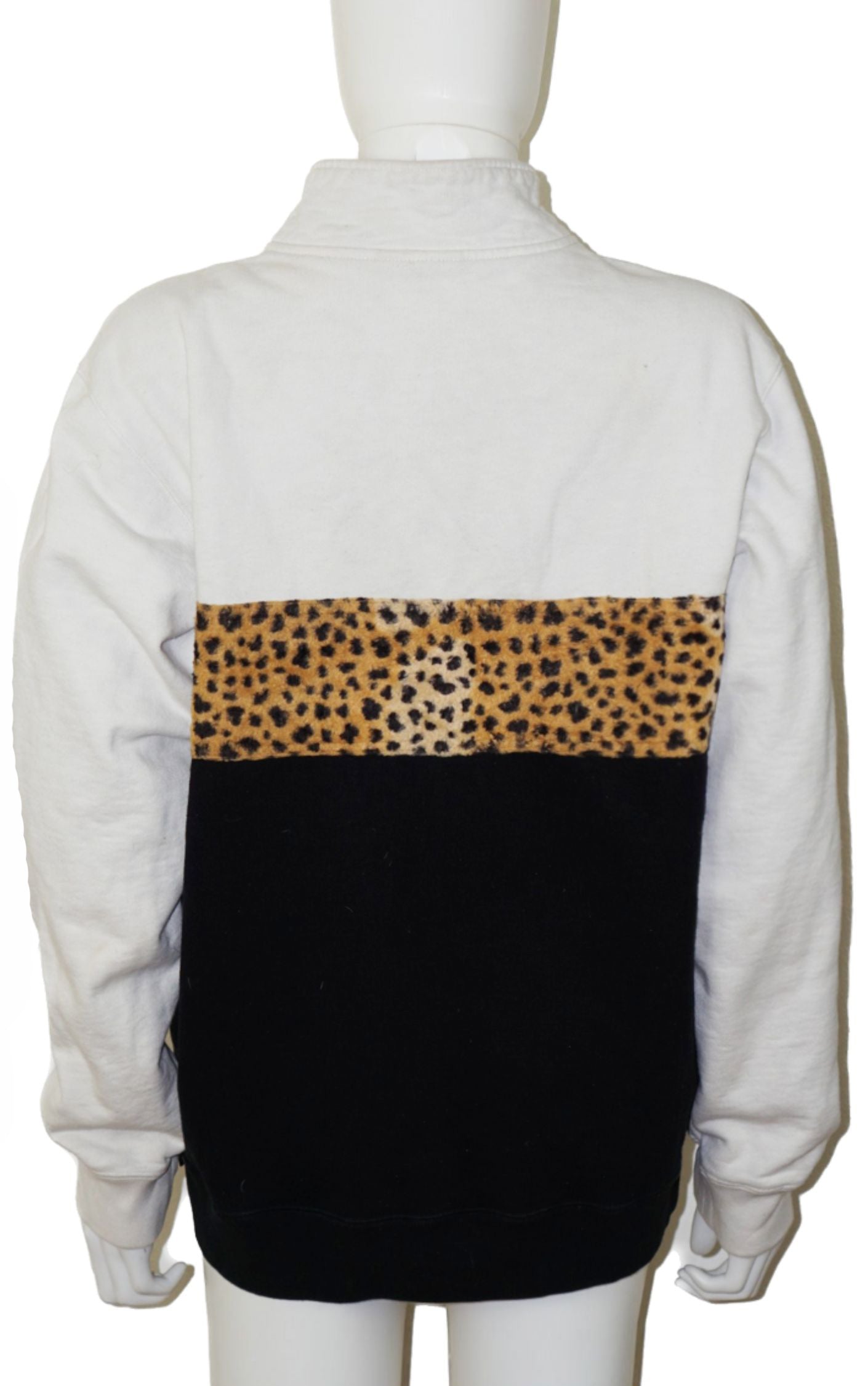 SUPREME New York Leopard Panel Zip Sweatshirt resellum