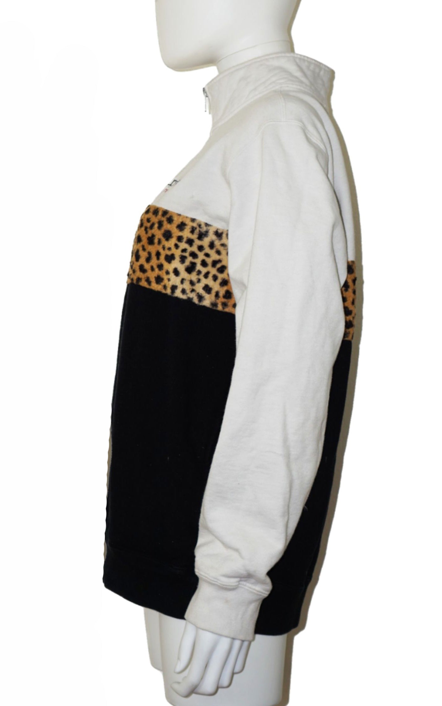 SUPREME New York Leopard Panel Zip Sweatshirt resellum