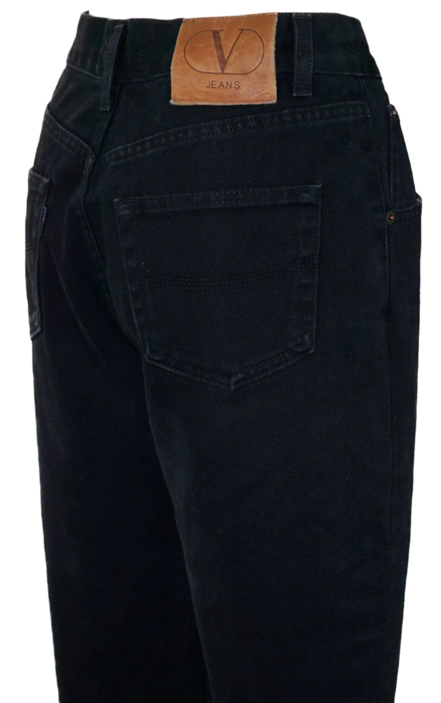 VALENTINO Navy Denim Straight Leg High Rise Jeans resellum