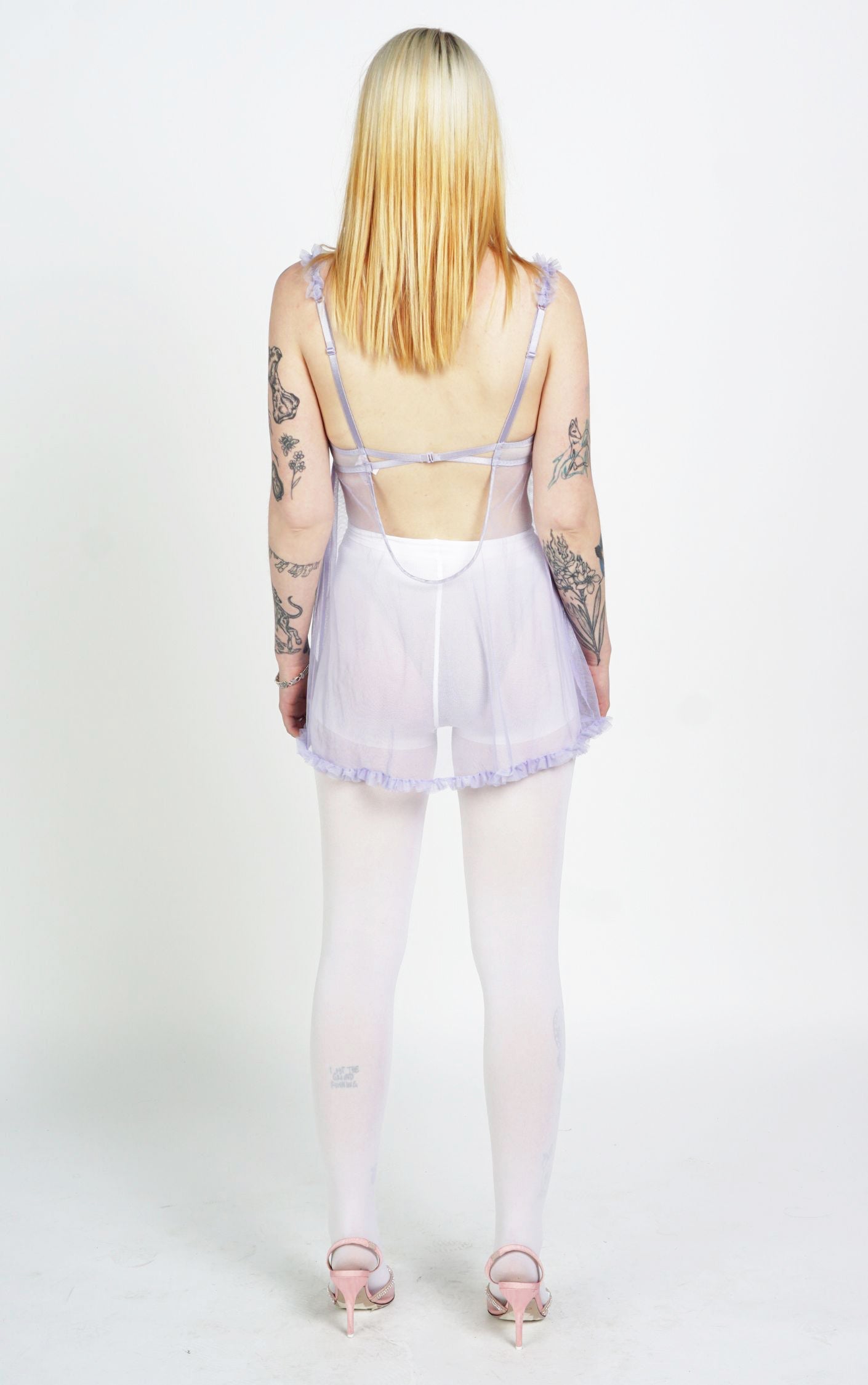 VICTORIA'S SECRET Y2K Purple Sheer Ruffle Top