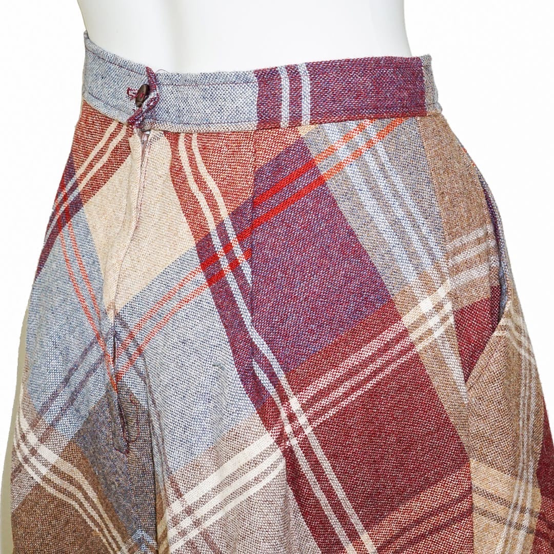 VINTAGE 60s Style Geometric Midi Skirt