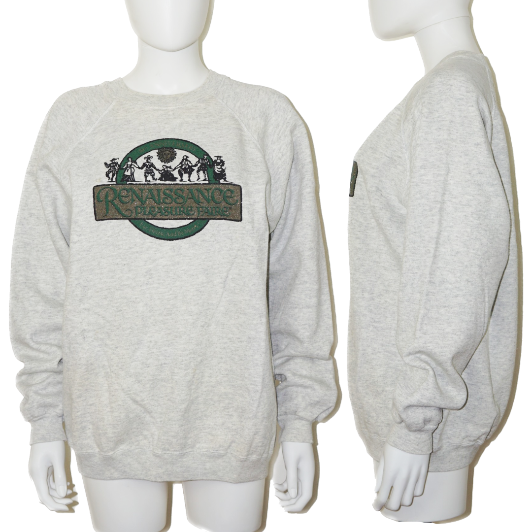 VINTAGE 80s Renaissance Faire Logo Sweatshirt