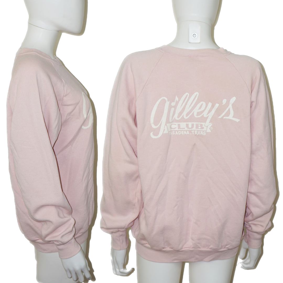 VINTAGE 90s Gilley's Club Texas Pink Sweatshirt