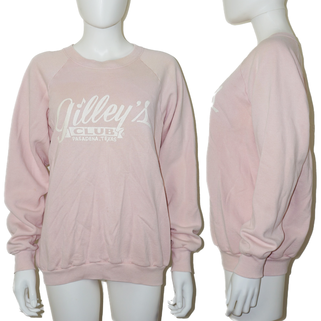 VINTAGE 90s Gilley's Club Texas Pink Sweatshirt