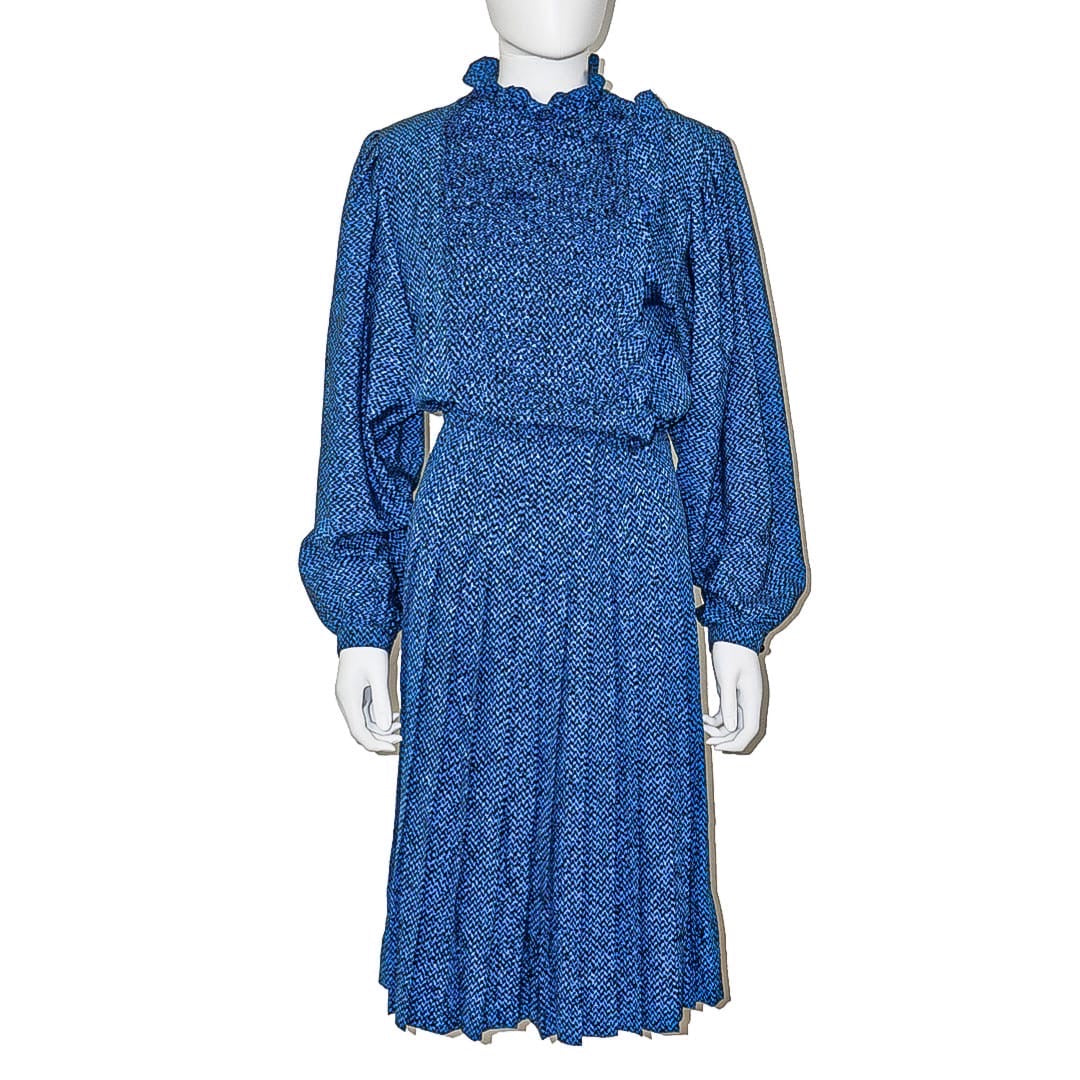 VINTAGE ALBERT NIPON Mock Neck Midi Dress by Click On Trend