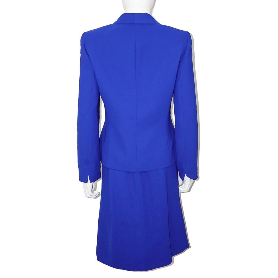 VINTAGE Kasper A.S.L. Blue Skirt Suit