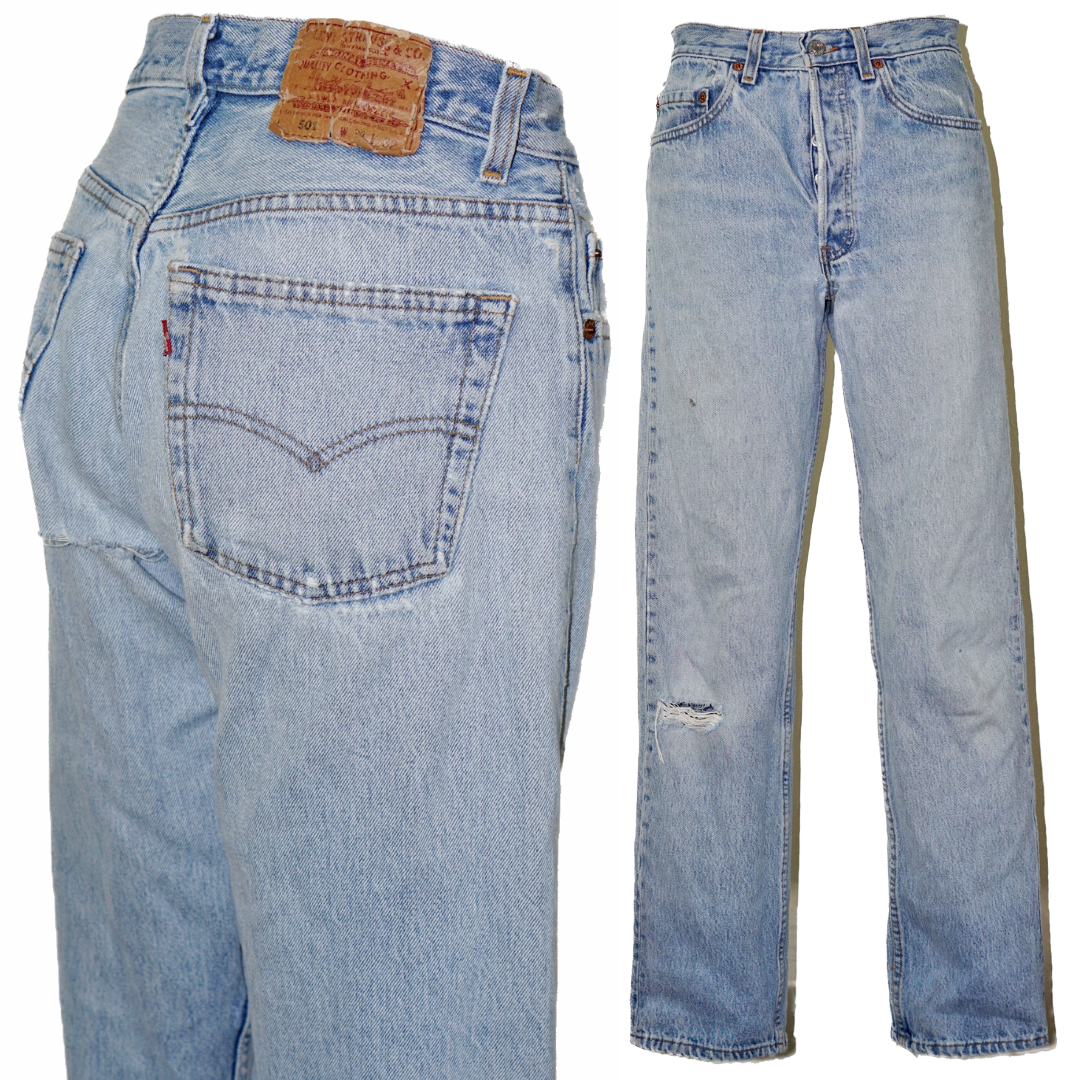 VINTAGE LEVI’S 501 80s USA Straight Jeans 31''